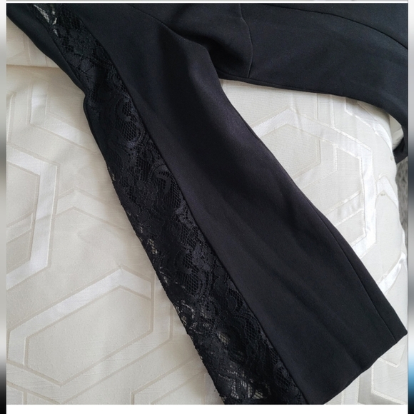 2 for $75 - Evan Picone Women’s Size 10 Black Dress with Lace Detail Sleeves - Picture 2 of 2